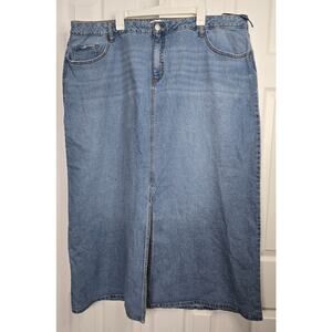 Ava & Viv Women's High-Rise Relaxed Fit A-Line Skirt- Size 24